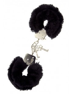Kajdanki erotyczne Metal Handcuff With Plush Black - Kajdanki erotyczne - 1