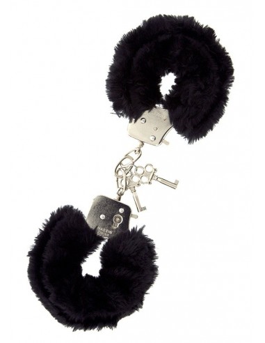 Kajdanki erotyczne Metal Handcuff With Plush Black - Kajdanki erotyczne - 1