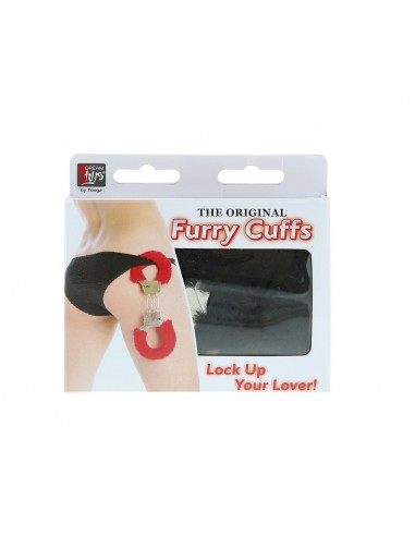 Kajdanki erotyczne Metal Handcuff With Plush Black - Kajdanki erotyczne - 2