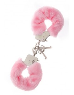 Kajdanki erotyczne Metal Handcuff With Plush Pink - Kajdanki erotyczne - 1