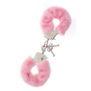 Kajdanki erotyczne Metal Handcuff With Plush Pink - 1