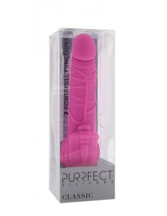 Realistyczny wibrator Purrfect Silicone Classic 7Inch Pink - Wibratory Realistyczne - 1 2