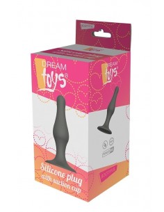 Buttplug Dream Toys Grey Plug With Suction Cup - Korki analne pozostałe - 1 2