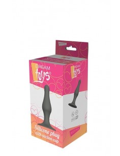 Buttplug Dream Toys Grey Plug With Suction Cup - Korki analne pozostałe - 1 2