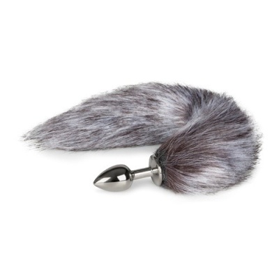 Metalowy Korek Analny Lisi Ogon - Stal Nierdzewna, Głębokość Wsuwania 6 cm - 1