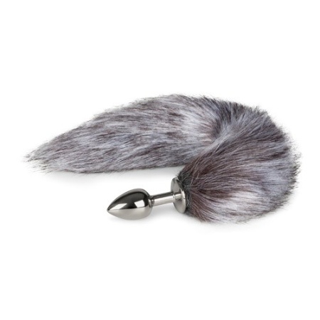 Metalowy Korek Analny Lisi Ogon - Stal Nierdzewna, Głębokość Wsuwania 6 cm - 1