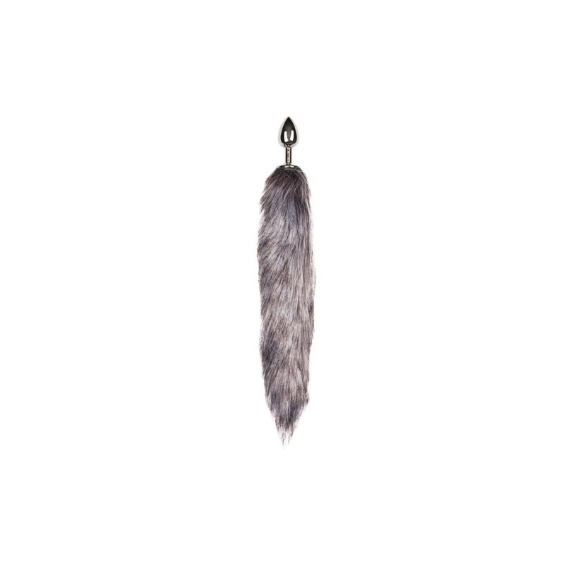 Metalowy Korek Analny Lisi Ogon - Stal Nierdzewna, Głębokość Wsuwania 6 cm - 2