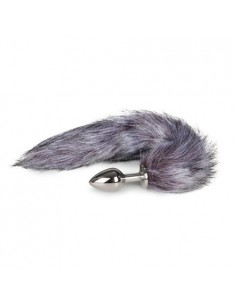 Korek analny Butt Plug Lisi Ogon Srebrny / Szary B - Korki analne z ogonkiem - 1