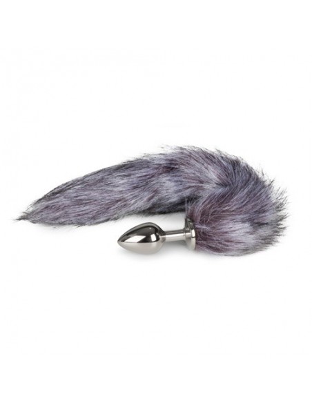 Korek analny Butt Plug Lisi Ogon Srebrny / Szary B - Korki analne z ogonkiem - 1