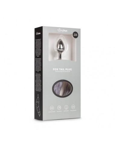 Korek analny Butt Plug Lisi Ogon Srebrny / Szary B - Korki analne z ogonkiem - 5