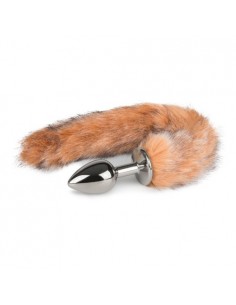 Korek analny Butt Plug Lisi Ogon Srebrny / Rudy B - Korki analne z ogonkiem - 1