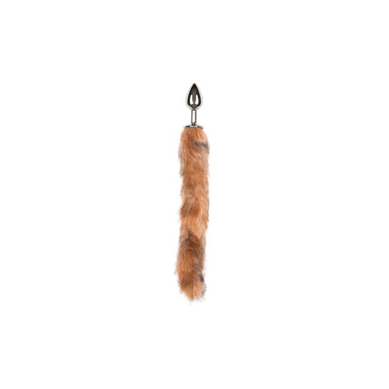 Korek analny Lisi Ogon - anatomiczny kształt, stal nierdzewna, długość wkładu 6,8 cm - 2