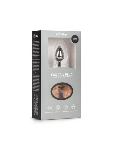 Korek analny Butt Plug Lisi Ogon Srebrny / Rudy B - Korki analne z ogonkiem - 5