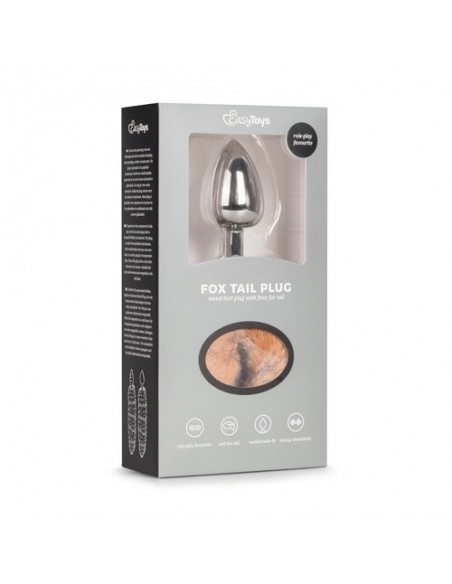 Korek analny Butt Plug Lisi Ogon Srebrny / Rudy C - Korki analne z ogonkiem - 5