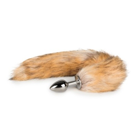 Korek analny Lisi Ogon - aluminiowa wtyczka z futrzanym ogonem, 42 cm - 1