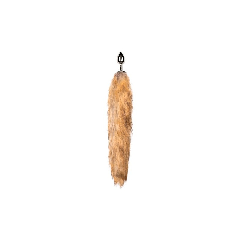 Korek analny Lisi Ogon - aluminiowa wtyczka z futrzanym ogonem, 42 cm - 2