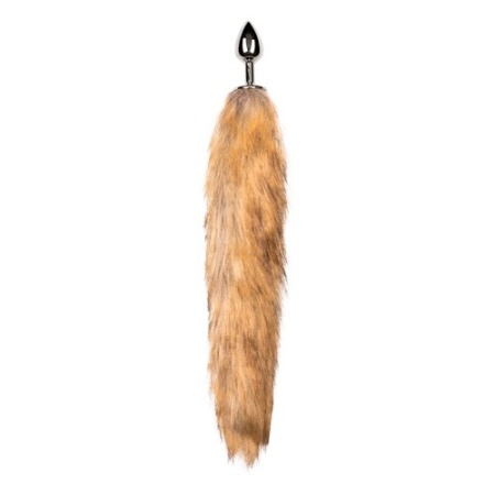 Korek analny Lisi Ogon - aluminiowa wtyczka z futrzanym ogonem, 42 cm - 2