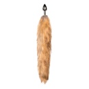 Korek analny Lisi Ogon - aluminiowa wtyczka z futrzanym ogonem, 42 cm - 2