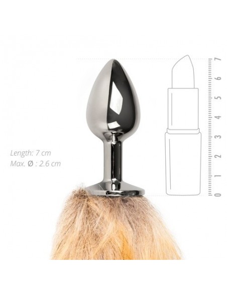 Korek analny Butt Plug Lisi Ogon Srebrny / Rudy  - Korki analne z ogonkiem - 3