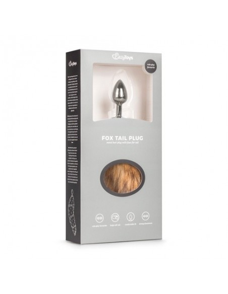 Korek analny Butt Plug Lisi Ogon Srebrny / Rudy  - Korki analne z ogonkiem - 5