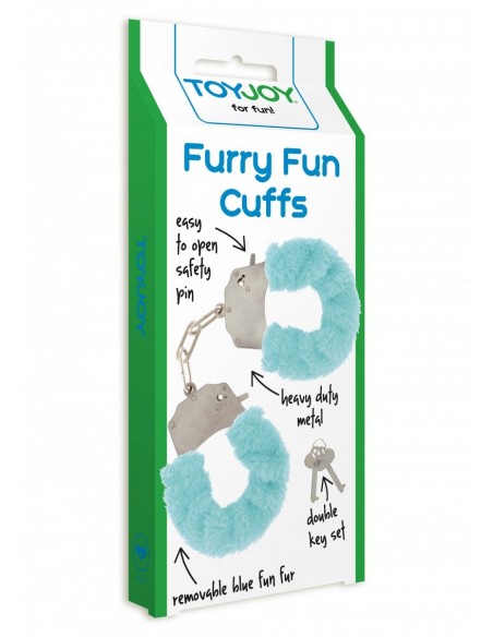 Kajdanki erotyczne Furry Fun Cuffs Pale Blue Plush - Kajdanki erotyczne - 1