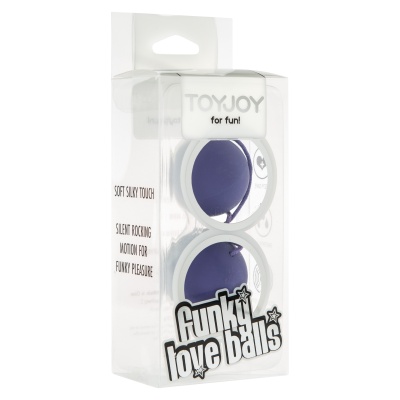 Kulki miłosne Funky Love Balls Purple do treningu mięśni Kegla, średnica 3 cm - 1 2