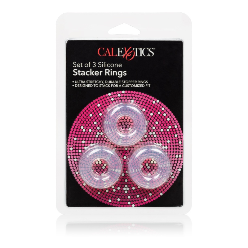 Zestaw 3 silikonowych pierścieni Stacker Rings do kontroli głębokości penetracji – średnica wewnętrzna 2 cm - 2