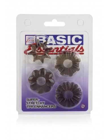 Zestaw pierścieni erekcyjnych Basic Essentials 4 szt. - Pierścienie erekcyjne niewibrujące - 2