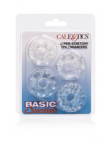 Zestaw pierścieni erekcyjnych Basic Essentials 4 szt. białe - Pierścienie erekcyjne niewibrujące - 2