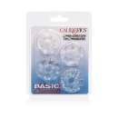 Zestaw 4 pierścieni erotycznych Basic Essentials Transparent – TPE o wysokiej elastyczności, średnica 2,5 cm - 2