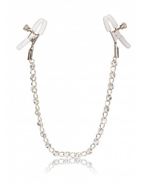 Klamry na sutki Crystal Chain Nipple Clamps - Klamry i klipsy na sutki - 1