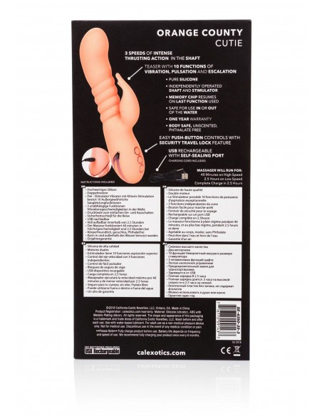 Ekskluzywny Wibrator Orange County Cutie - Wibratory Króliczki - 3