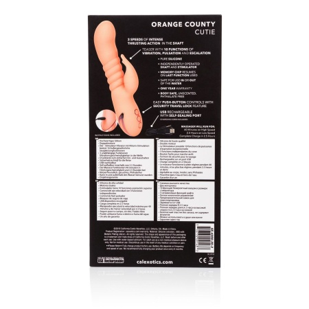 Wibrator Orange County Cutie pchający 11,5 cm - 3