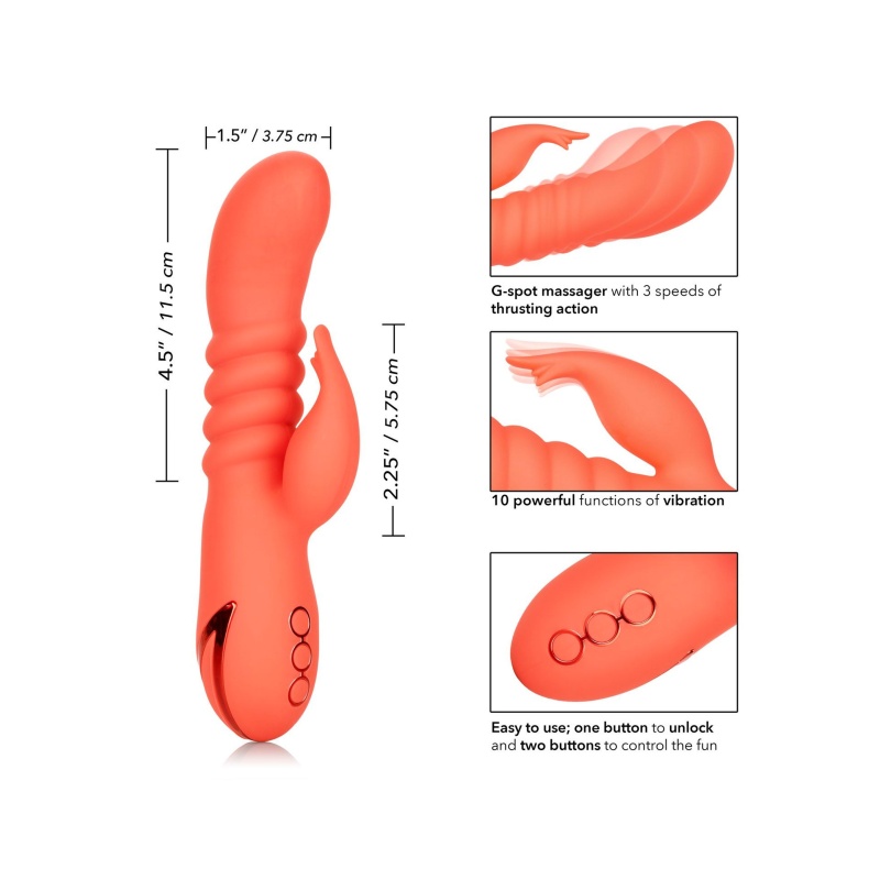 Wibrator Orange County Cutie pchający 11,5 cm - 4