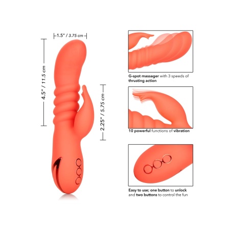 Wibrator Orange County Cutie pchający 11,5 cm - 4