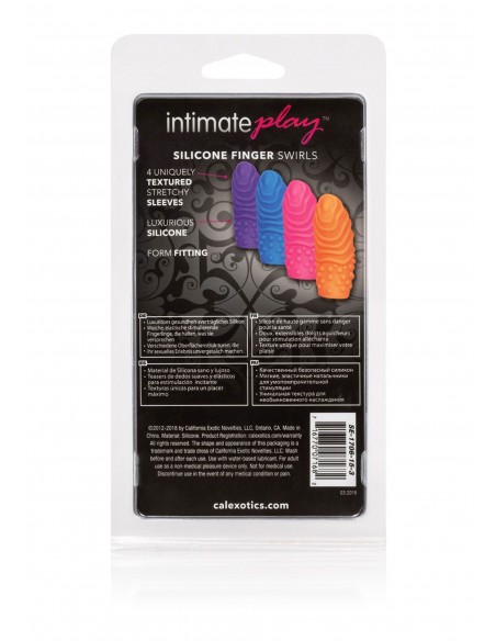 Stymulujące nakładki na palce Silicone Finger Swirls - Nakładki na palce - 3