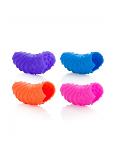 Stymulujące nakładki na palce Silicone Finger Swirls - Nakładki na palce - 4
