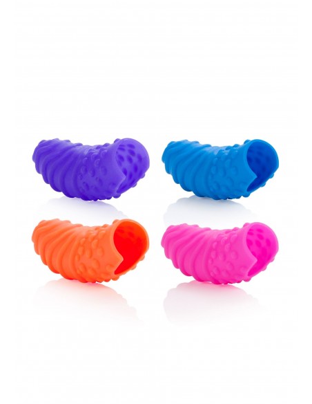 Stymulujące nakładki na palce Silicone Finger Swirls - Nakładki na palce - 4