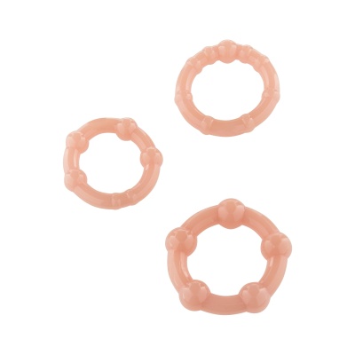 Zestaw pierścieni erekcyjnych Stay Hard Three Rings z wypustkami – 3 rozmiary - 1