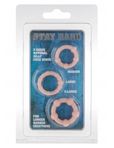 Zestaw pierścieni erekcyjnych Stay Hard Skin 3 szt. - Pierścienie erekcyjne niewibrujące - 1 2