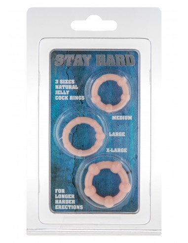 Zestaw pierścieni erekcyjnych Stay Hard Skin 3 szt. - Pierścienie erekcyjne niewibrujące - 2