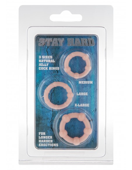 Zestaw pierścieni erekcyjnych Stay Hard Skin 3 szt. - Pierścienie erekcyjne niewibrujące - 2