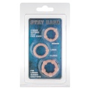 Zestaw pierścieni erekcyjnych Stay Hard Three Rings z wypustkami – 3 rozmiary - 2