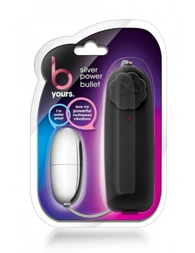 Jajeczko wibrujące B Yours Silver Power Bullet Black - Kulki Gejszy i Jajeczka Wibrujące - 2