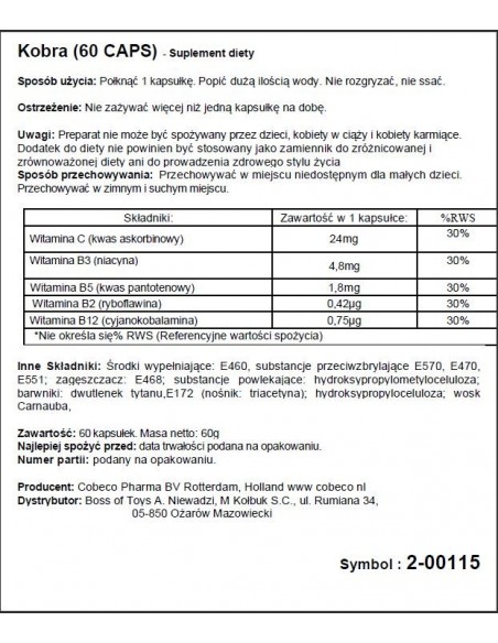 Kobra 60 kaps. - Dłuższa i mocniejsza erekcja - 2