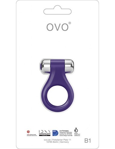 Pierścień na Penisa wibrujący Ovo B1 Vibrating Ring Fioletowy - Pierścienie erekcyjne wibrujące - 4