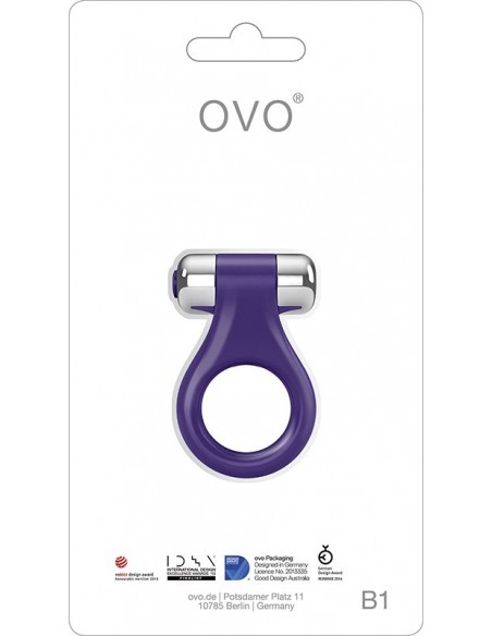 Pierścień na Penisa wibrujący Ovo B1 Vibrating Ring Fioletowy - Pierścienie erekcyjne wibrujące - 4