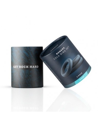 Zestaw pierścieni erekcyjnych 3-Piece Cock Ring Set - Grey - Pierścienie erekcyjne niewibrujące - 7