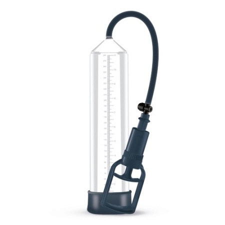 Pompka do penisa Penispump No. 2 - manualny cylinder próżniowy z gruszką palcową i zaworem upustu, TPR/ABS, długość 32,5 cm - 1