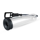 Pompka do penisa Penispump No. 2 - manualny cylinder próżniowy z gruszką palcową i zaworem upustu, TPR/ABS, długość 32,5 cm - 3